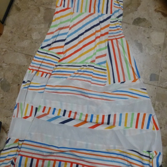 Colorful Maxi Dressby Peter Som Multi-Colo stripes - Picture 4 of 6